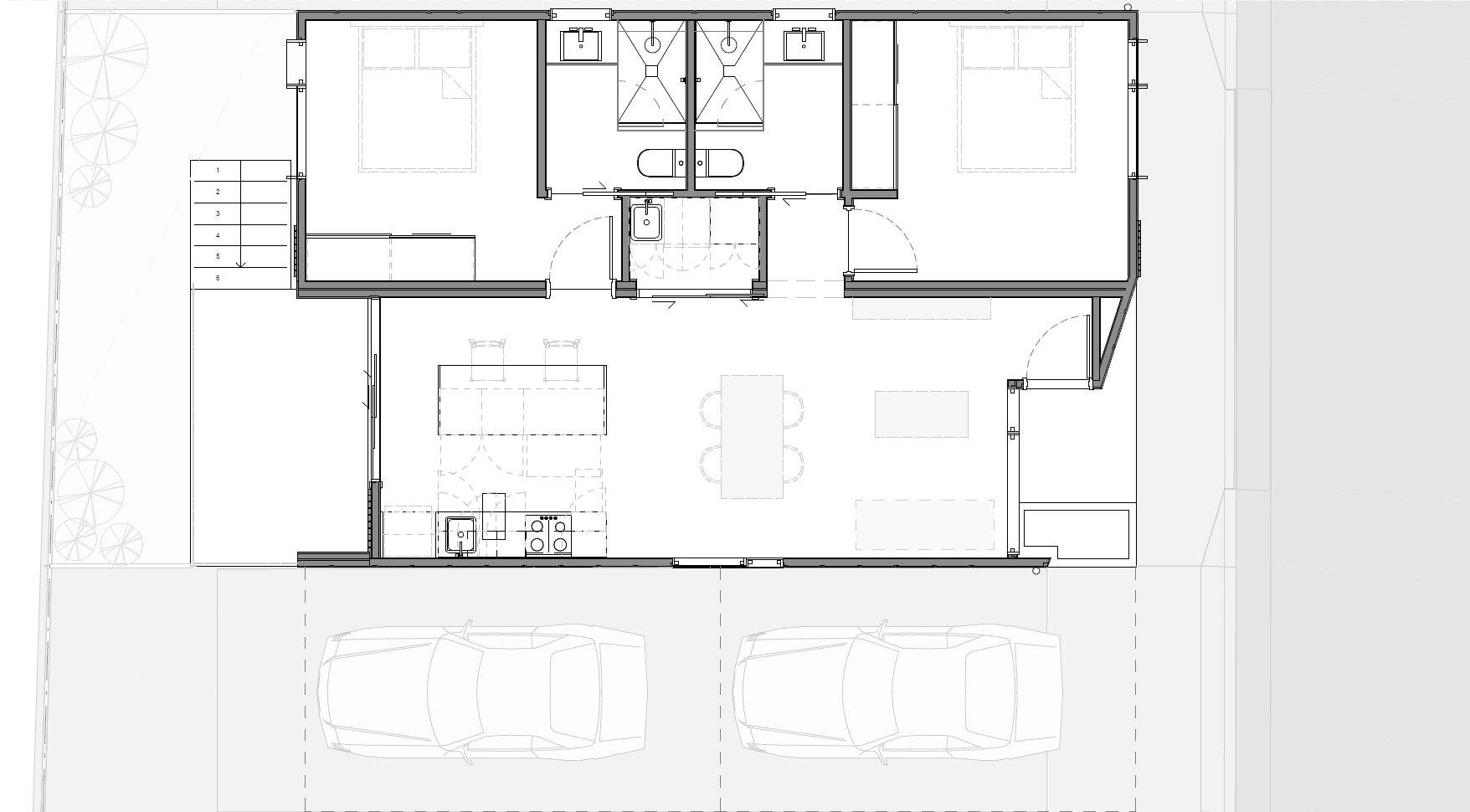 Type B — ground floor plan, drawing A-2216